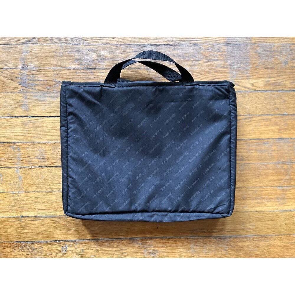 BROOKSTONE Black Nylon Padded Laptop Bag sz OS